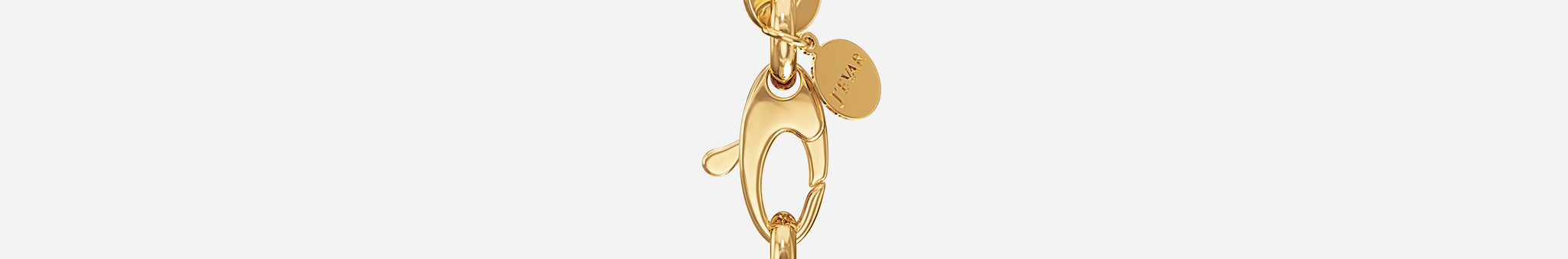J'EVAR 14KT Yellow Gold Two Row Paperclip Heart ALTR Lab Grown Diamond Necklace Lock View