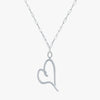 J'EVAR 14KT White Gold Paperclip ALTR Lab Grown Diamond Necklace Perspective View | 1.00 CT