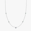 J'EVAR 14KT White Gold By The Yard ALTR Lab Grown Diamond Necklace Front View | 0.35 CT