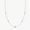J'EVAR 14KT Yellow Gold By The Yard ALTR Lab Grown Diamond Necklace Front View | 0.35 CT