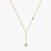 J'EVAR 14KT Yellow Gold Lariat ALTR Lab Grown Diamond Necklace Front View | 0.35 CT