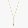 J'EVAR 14KT Yellow Gold Lariat ALTR Lab Grown Diamond Necklace Perspective View | 0.35 CT