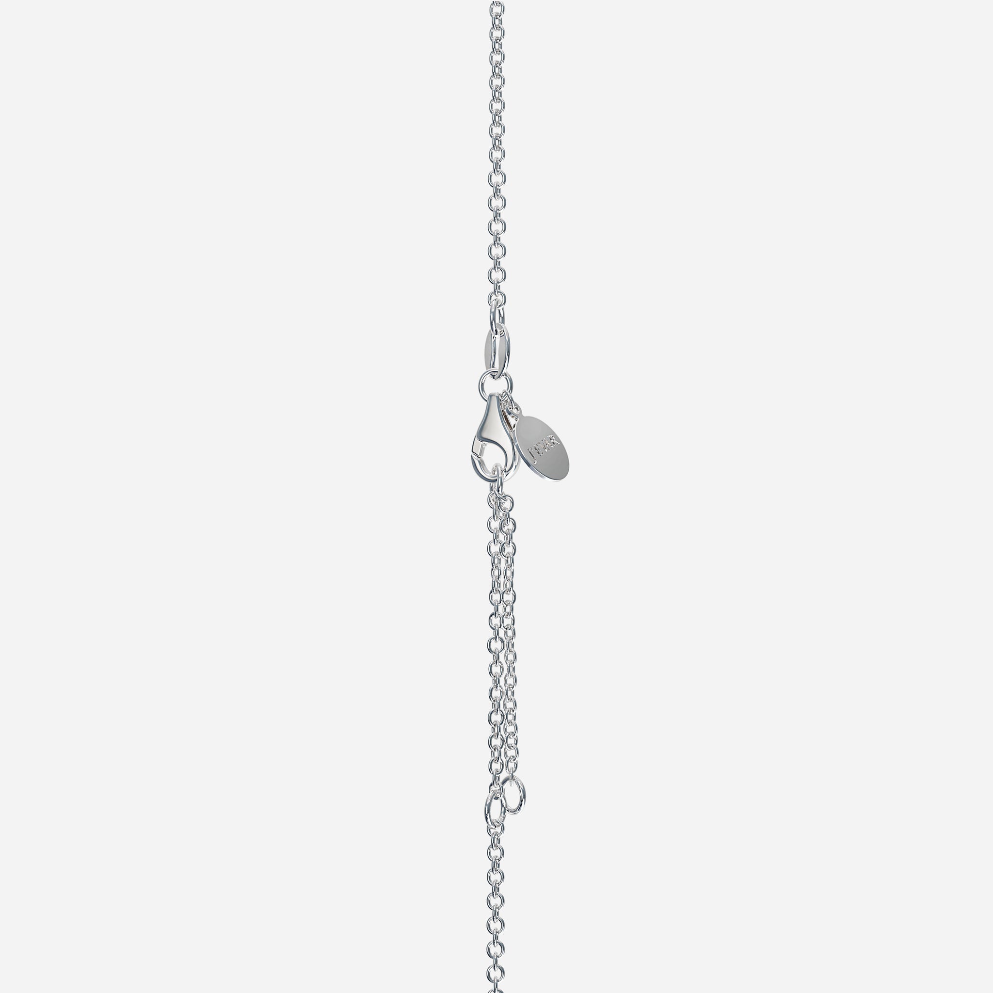 J'EVAR 14KT White Gold Double-Layered Lariat ALTR Lab Grown Diamond Necklace Lock View