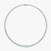 J'EVAR 14KT White Gold Riviera ALTR Lab Grown Diamond Necklace Front View | 18 IN / 10.70 CT
