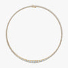J'EVAR 14KT Yellow Gold Riviera ALTR Lab Grown Diamond Necklace Front View | 18 IN / 10.70 CT