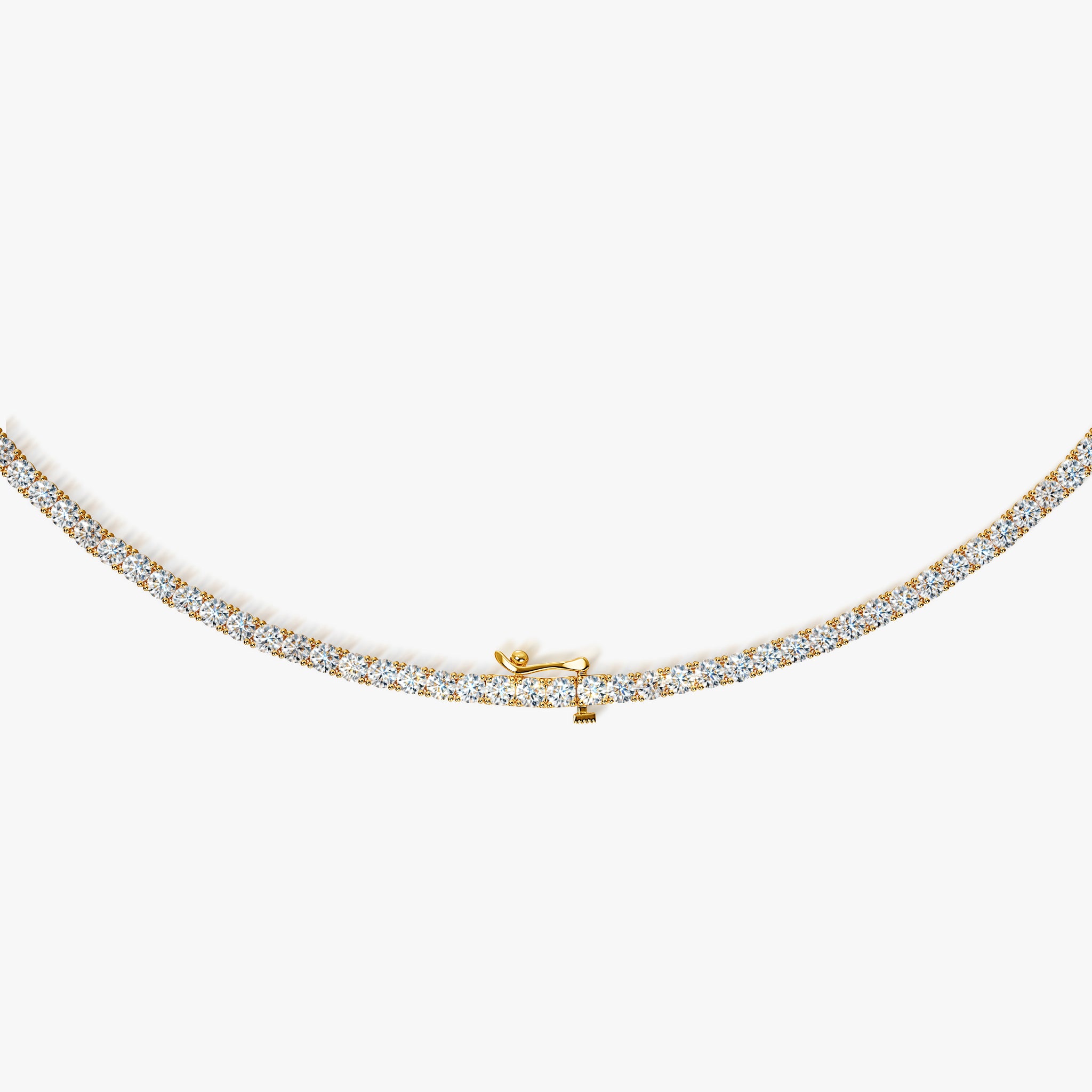 J'EVAR 14KT Yellow Gold Riviera ALTR Lab Grown Diamond Necklace Lock View