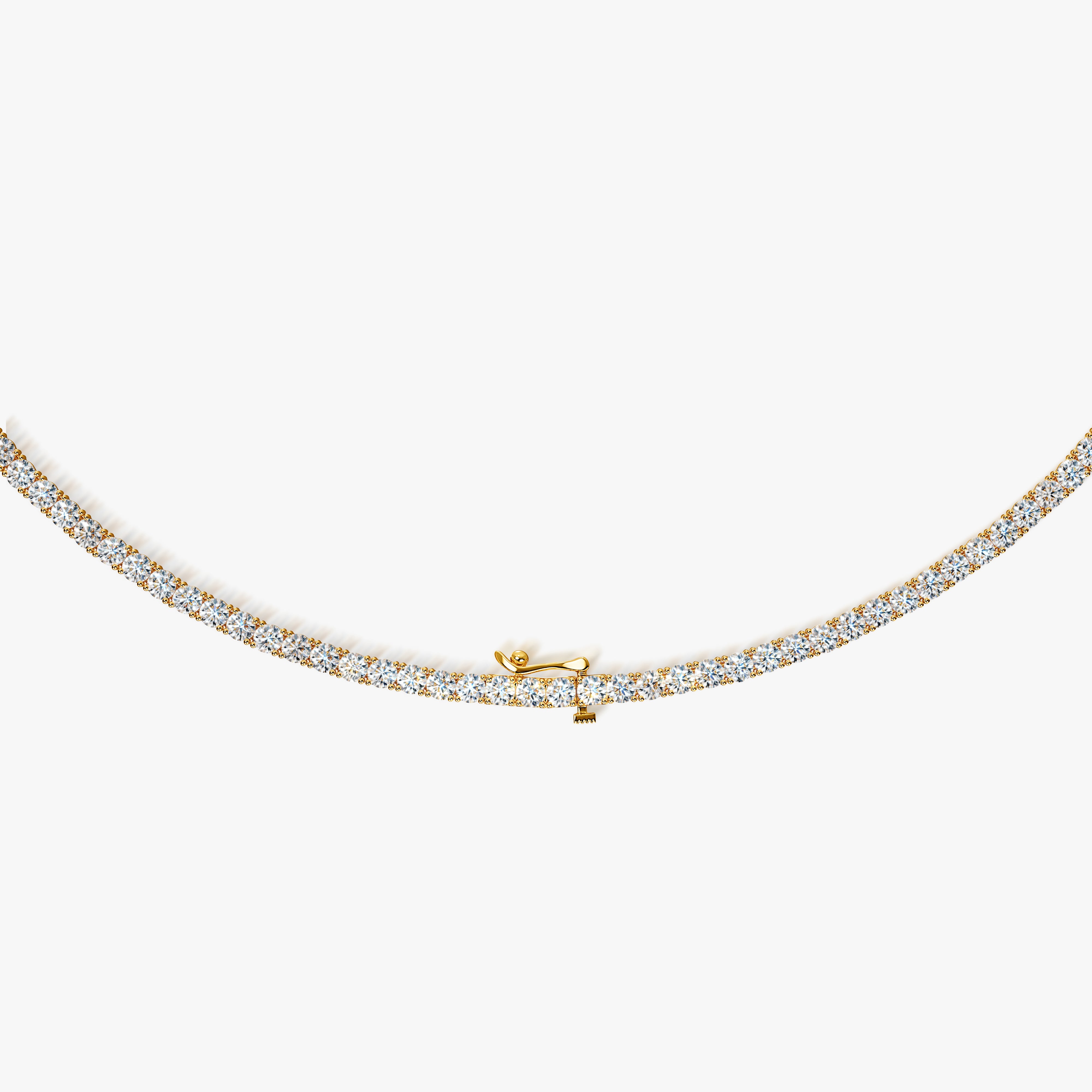 Buy Riviera Diamond Tennis Necklace 14k White Gold Graduated Diamond Choker  Unique Bridal Gift Online in India - Etsy