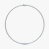 J'EVAR 14KT White Gold Riviera ALTR Lab Grown Diamond Necklace Front View | 17 IN / 7.35 CT