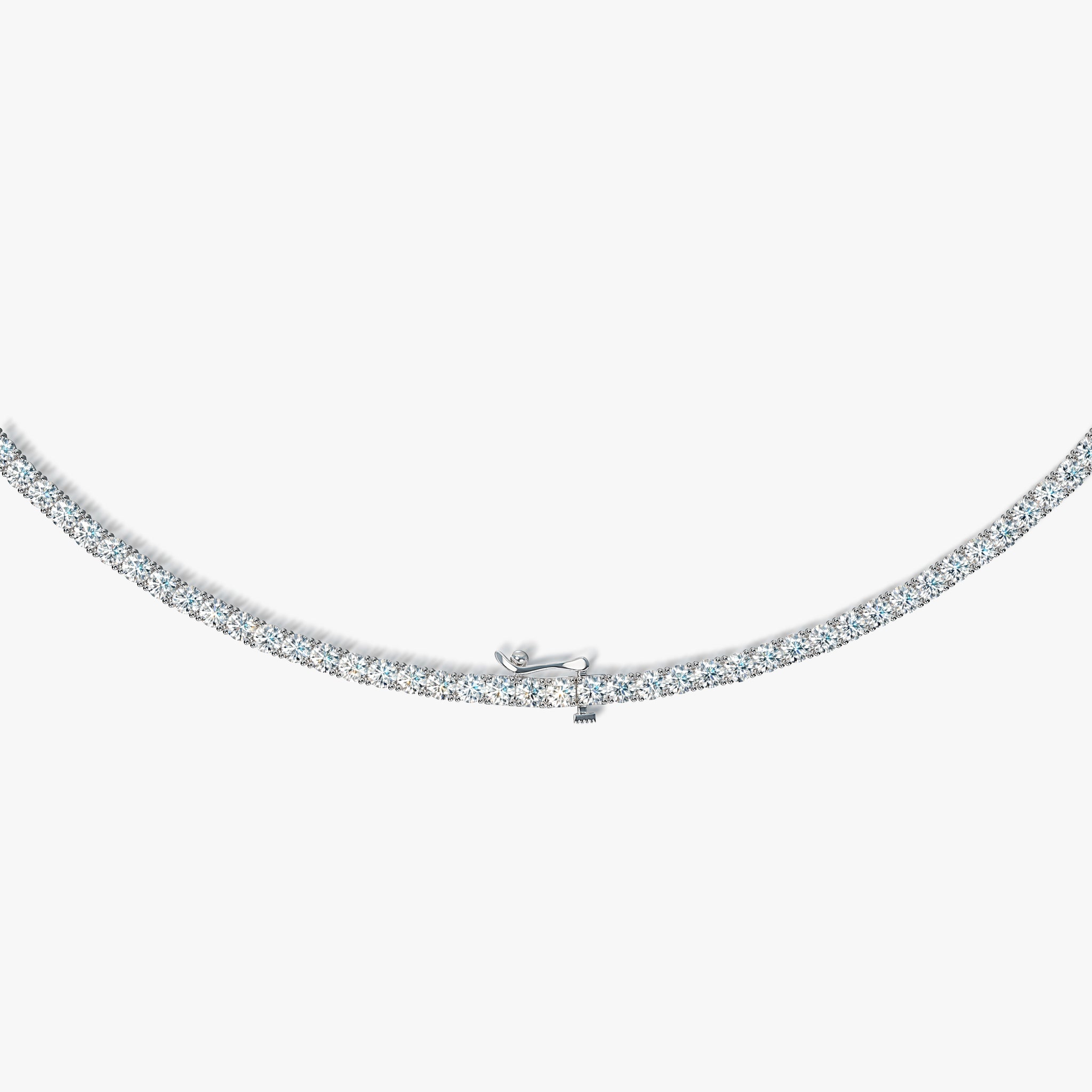 J'EVAR 14KT White Gold Riviera ALTR Lab Grown Diamond Necklace Lock View