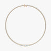 J'EVAR 14KT Yellow Gold Riviera ALTR Lab Grown Diamond Necklace Front View | 18 IN / 7.75 CT