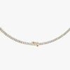 J'EVAR 14KT Yellow Gold Riviera ALTR Lab Grown Diamond Necklace Lock View | 18 IN / 7.75 CT