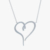 J'EVAR 14KT White Gold Heart ALTR Lab Grown Diamond Necklace Front View | 1.00 CT