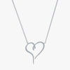 J'EVAR 14KT White Gold Heart ALTR Lab Grown Diamond Necklace Front View | 0.30 CT