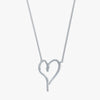 J'EVAR 14KT White Gold Heart ALTR Lab Grown Diamond Necklace Perspective View | 0.30 CT