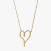 J'EVAR 14KT Yellow Gold Heart ALTR Lab Grown Diamond Necklace Perspective View | 0.30 CT