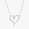 J'EVAR 14KT White Gold Heart ALTR Lab Grown Diamond Necklace Front View | 0.50 CT