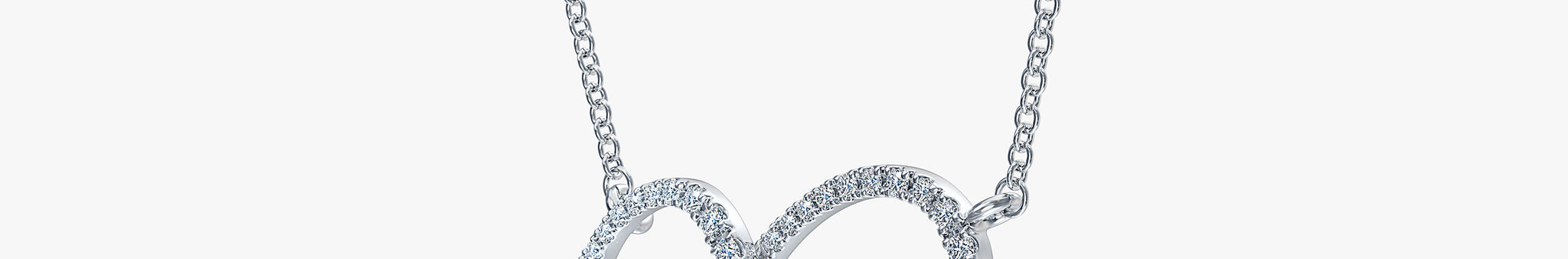 J'EVAR 14KT White Gold Heart ALTR Lab Grown Diamond Necklace Perspective View