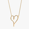 J'EVAR 14KT Yellow Gold Heart ALTR Lab Grown Diamond Necklace Perspective View | 0.50 CT