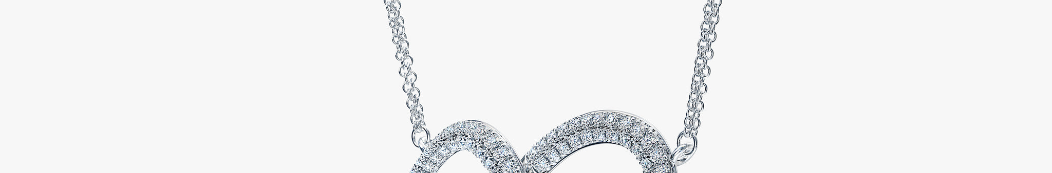 J'EVAR 14KT White Gold Pave Heart ALTR Lab Grown Diamond Necklace Perspective View