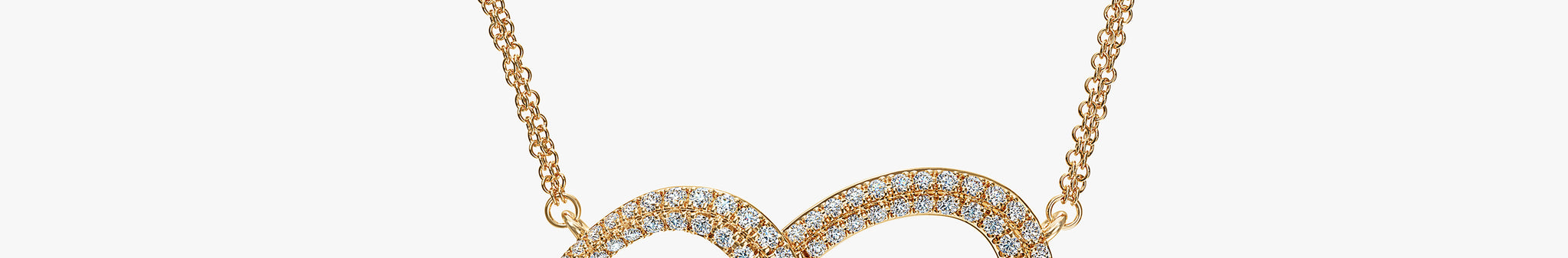 J'EVAR 14KT Yellow Gold Pave Heart ALTR Lab Grown Diamond Necklace Front View