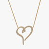 J'EVAR 14KT Yellow Gold Pave Heart ALTR Lab Grown Diamond Necklace Front View | 1.00 CT