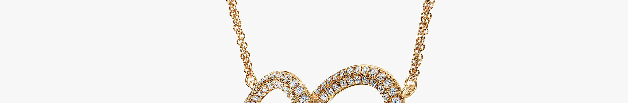 J'EVAR 14KT Yellow Gold Pave Heart ALTR Lab Grown Diamond Necklace Side View