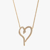 J'EVAR 14KT Yellow Gold Pave Heart ALTR Lab Grown Diamond Necklace Side View | 1.00 CT