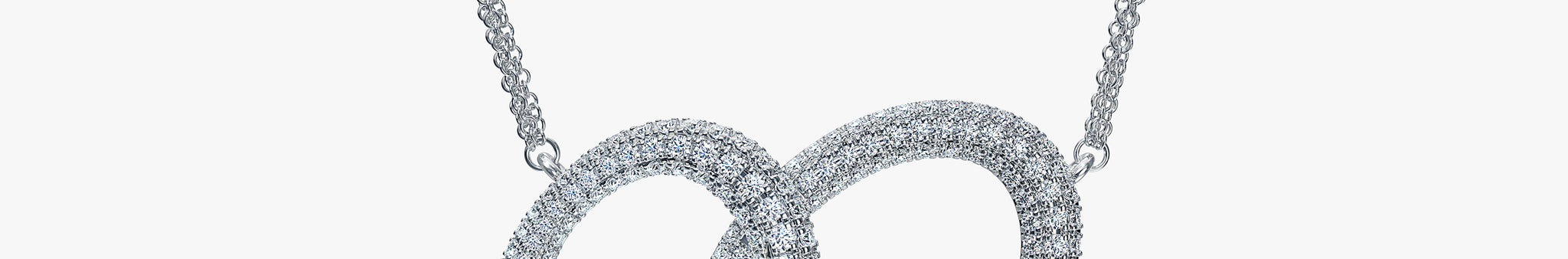 J'EVAR 14KT White Gold Pave Heart ALTR Lab Grown Diamond Necklace Front View
