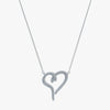J'EVAR 14KT White Gold Pave Heart ALTR Lab Grown Diamond Necklace Front View | 0.50 CT