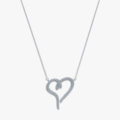 Pave Heart Diamond Necklace