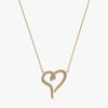 J'EVAR 14KT Yellow Gold Pave Heart ALTR Lab Grown Diamond Necklace Front View | 0.50 CT