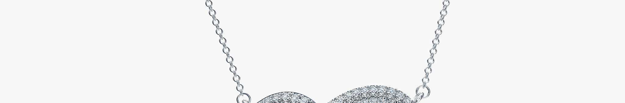 J'EVAR 14KT White Gold Pave Heart ALTR Lab Grown Diamond Necklace Front View