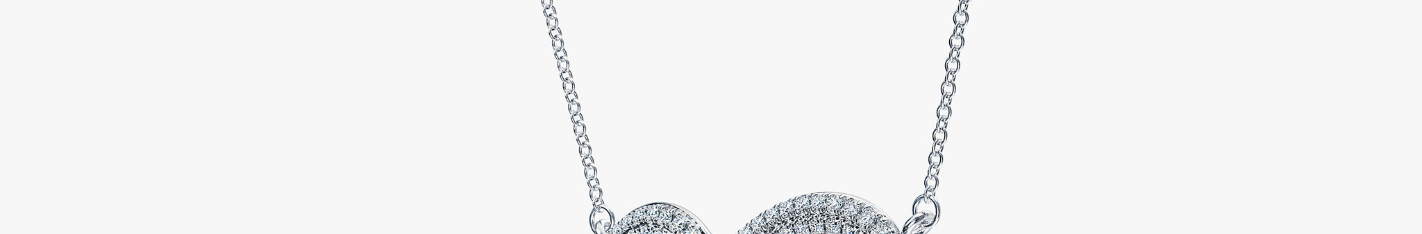 J'EVAR 14KT White Gold Pave Heart ALTR Lab Grown Diamond Necklace Perspective View