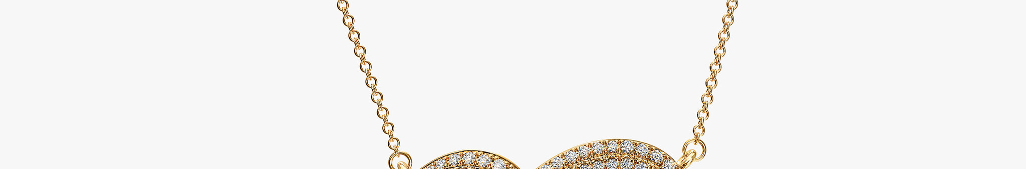 J'EVAR 14KT Yellow Gold Pave Heart ALTR Lab Grown Diamond Necklace Front View