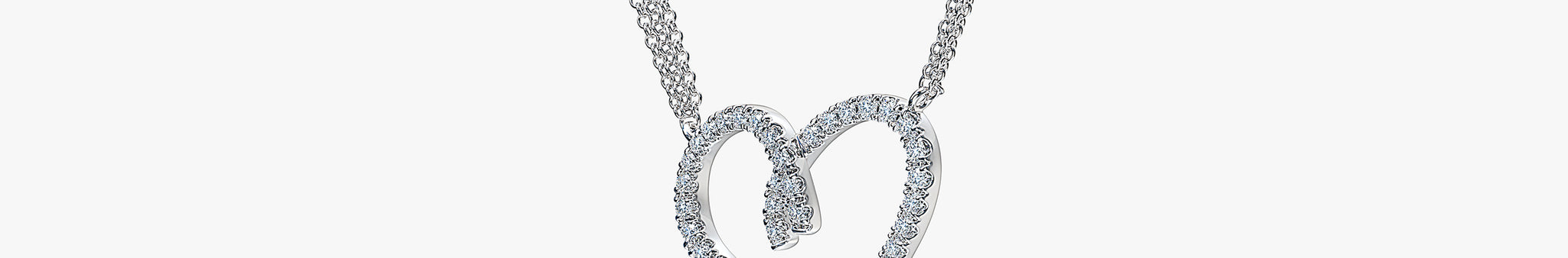 J'EVAR 14KT White Gold Heart Key ALTR Lab Grown Diamond Necklace Perspective View