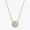 J'EVAR 14KT Yellow Gold ALTR Lab Grown Solitaire Diamond Necklace Front View | 1.00 CT