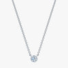 J'EVAR 14KT White Gold Solitaire ALTR Lab Grown Diamond Necklace Front View | 0.10 CT