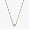 J'EVAR 14KT Yellow Gold ALTR Lab Grown Solitaire Diamond Necklace Front View | 0.10 CT