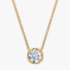 J'EVAR 14KT Yellow Gold ALTR Lab Grown Solitaire Diamond Necklace Front View | 1.25 CT