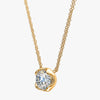 J'EVAR 14KT Yellow Gold ALTR Lab Grown Solitaire Diamond Necklace Perspective View | 1.25 CT