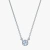 J'EVAR 14KT White Gold Solitaire ALTR Lab Grown Diamond Necklace Front View | 0.20 CT