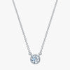 J'EVAR 14KT White Gold Solitaire ALTR Lab Grown Diamond Necklace Front View | 0.30 CT