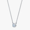 J'EVAR 14KT White Gold Solitaire ALTR Lab Grown Diamond Necklace Perspective View | 0.30 CT