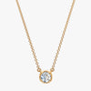 J'EVAR 14KT Yellow Gold ALTR Lab Grown Solitaire Diamond Necklace Front View | 0.30 CT