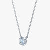 J'EVAR 14KT White Gold Solitaire ALTR Lab Grown Diamond Necklace Perspective View | 0.50 CT