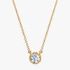 J'EVAR 14KT Yellow Gold ALTR Lab Grown Solitaire Diamond Necklace Front View | 0.50 CT