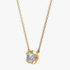 J'EVAR 14KT Yellow Gold ALTR Lab Grown Solitaire Diamond Necklace Perspective View | 0.70 CT