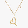 J'EVAR 14KT Yellow Gold Heart Charm ALTR Lab Grown Diamond Necklace Front View | 0.10 CT