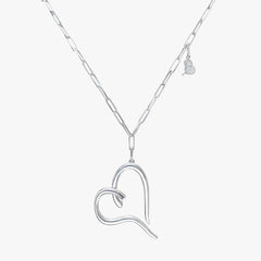 Heart Charm Diamond Necklace