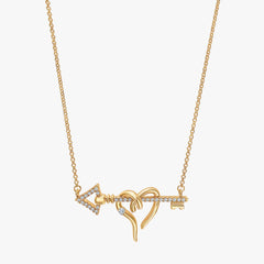 Heart & Arrow Key Necklace